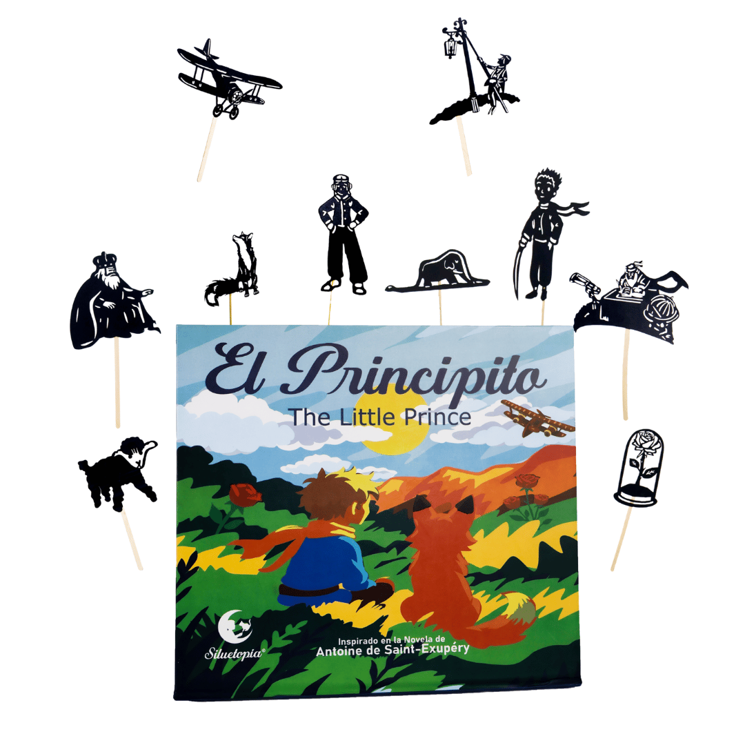 El Principito Bilingüe + Set de 10 Marionetas
