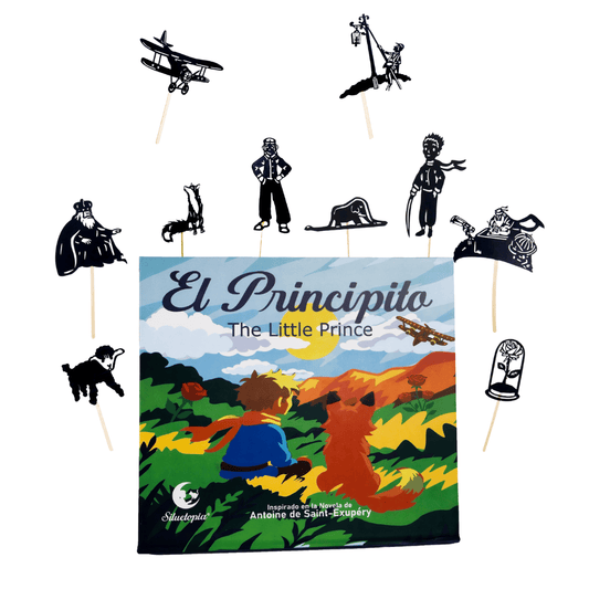 El Principito Bilingüe + Set de 10 Marionetas