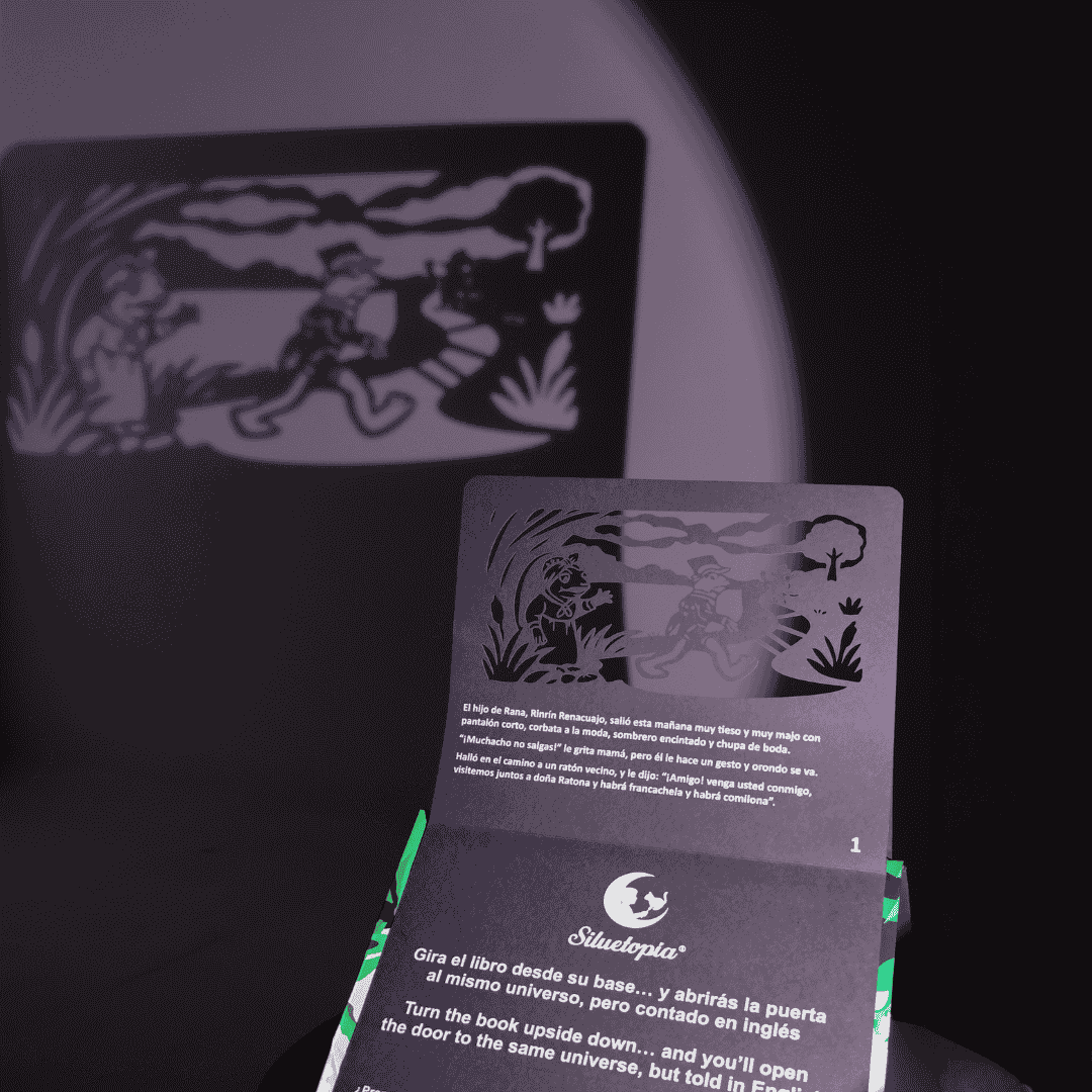 Rin Rin Renacuajo (Bilingüe) Libro + Set de 9 Marionetas