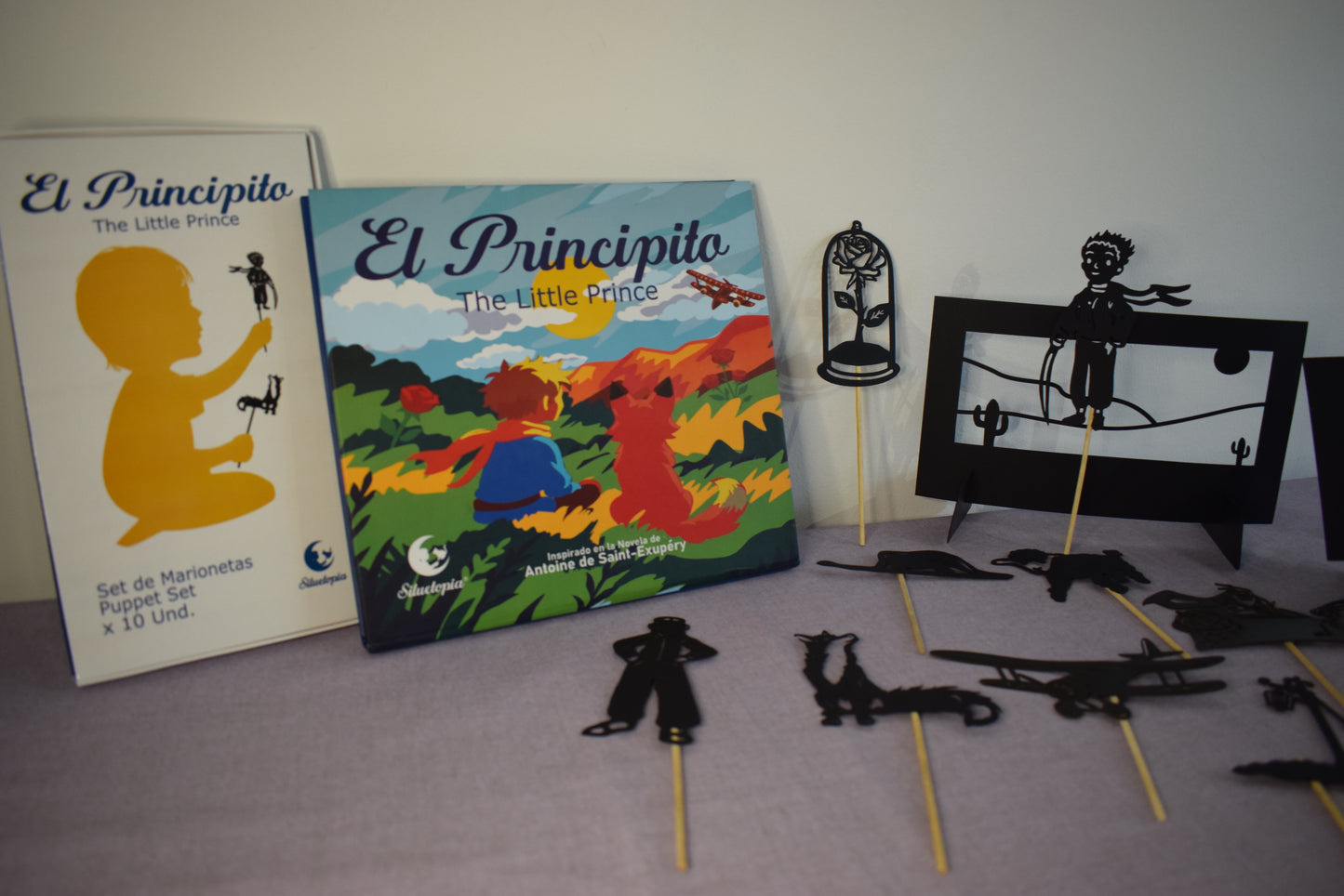 El Principito (Bilingüe), Edición de Lanzamiento: Libro + Set de 10 Marionetas