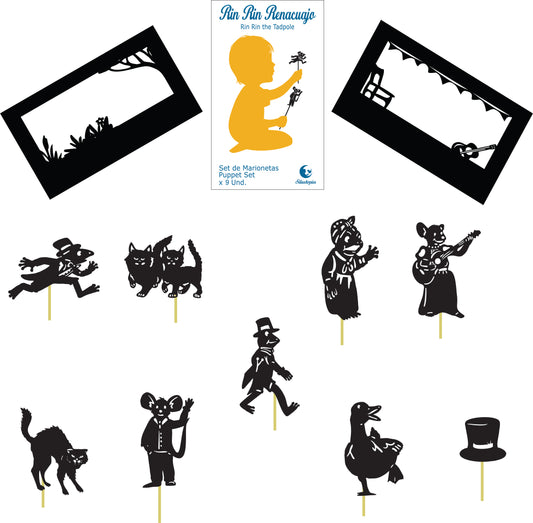 Rin Rin Renacuajo (Bilingüe), Edición de Lanzamiento: Libro + Set de 10 Marionetas